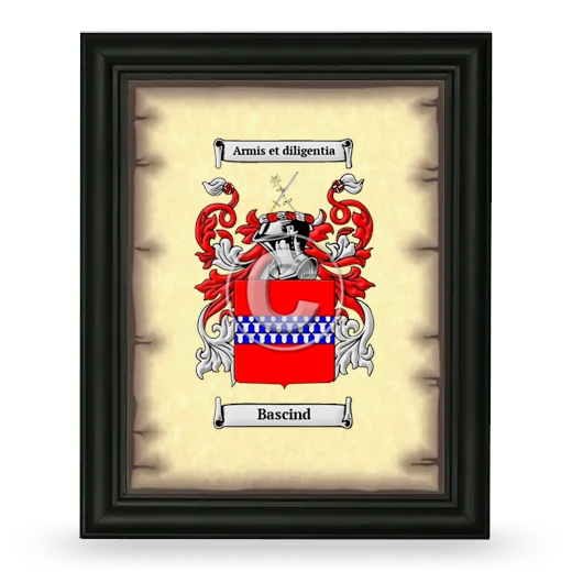 Bascind Coat of Arms Framed - Black