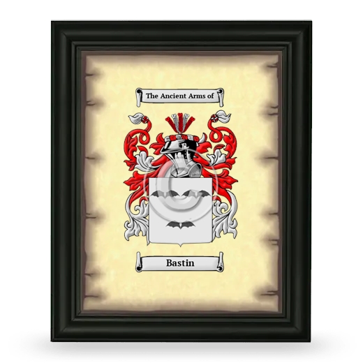 Bastin Coat of Arms Framed - Black