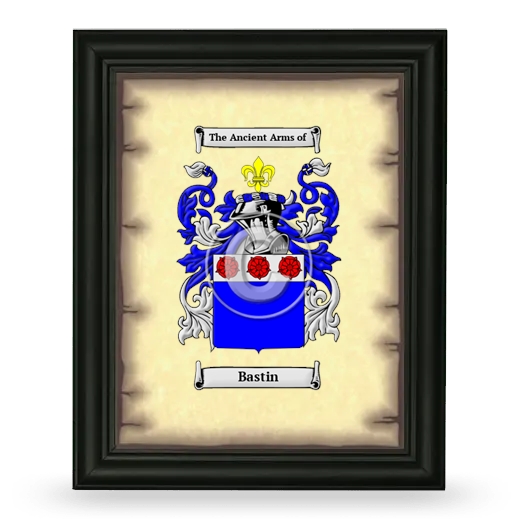 Bastin Coat of Arms Framed - Black