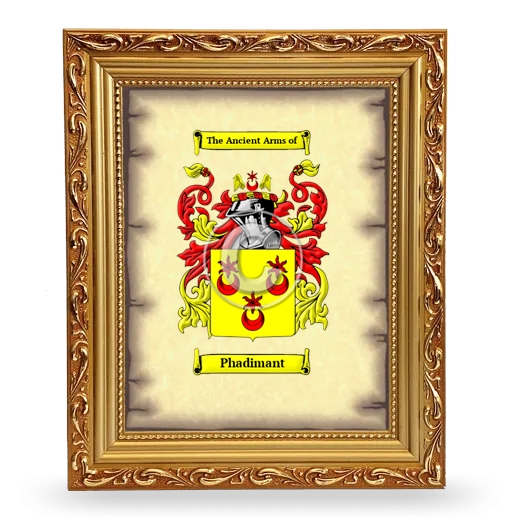Phadimant Coat of Arms Framed - Gold