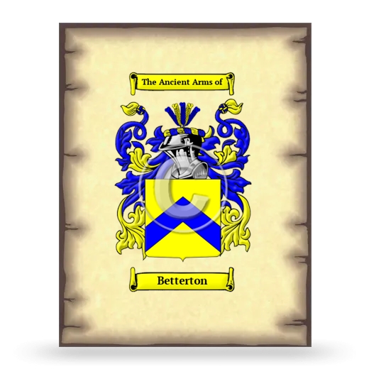 Betterton Coat of Arms Print