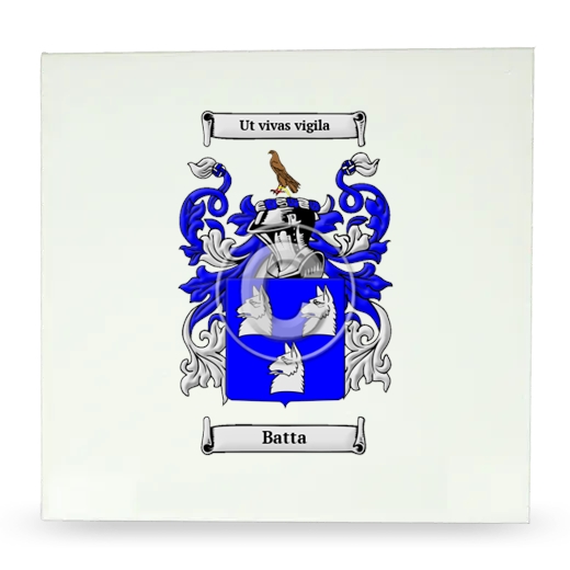 Batta Large Ceramic Tile with Coat of Arms