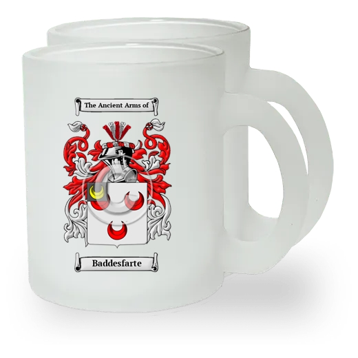 Baddesfarte Pair of Frosted Glass Mugs