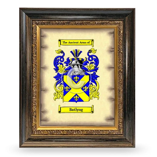 Batlyng Coat of Arms Framed - Heirloom