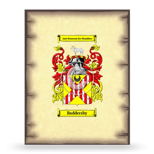 Baddersby Coat of Arms Print