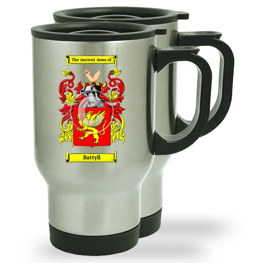 Battyll Pair of Steel Travel Mugs