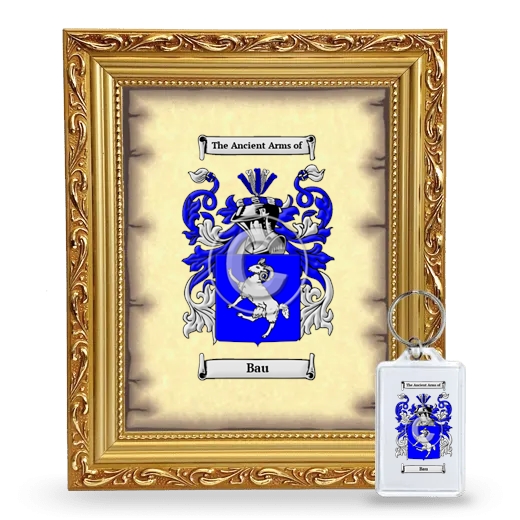 Bau Framed Coat of Arms and Keychain - Gold