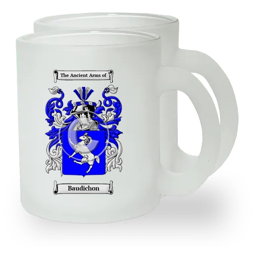 Baudichon Pair of Frosted Glass Mugs