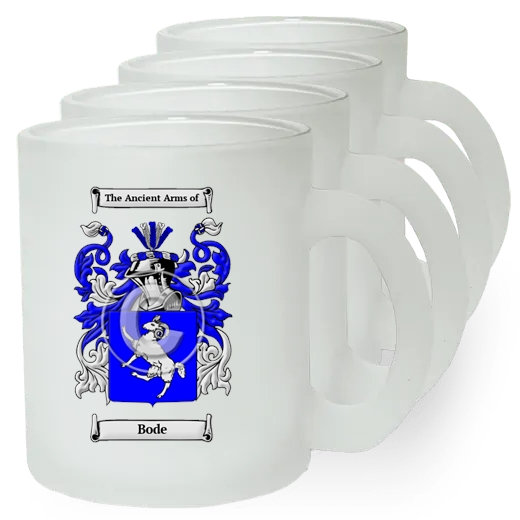 Bode Set of 4 Frosted Glass Mugs