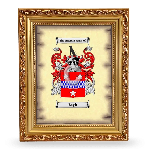 Bagh Coat of Arms Framed - Gold