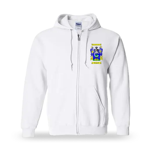 Baumgarth Unisex Coat of Arms Zip Sweatshirt - White