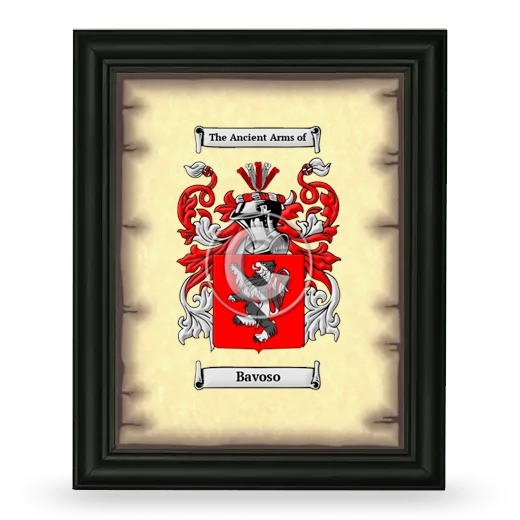 Bavoso Coat of Arms Framed - Black