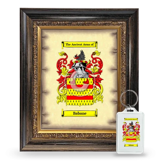 Babane Framed Coat of Arms and Keychain - Heirloom