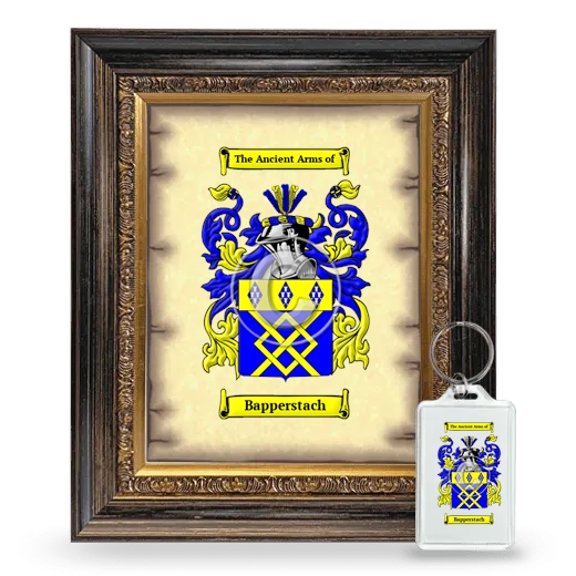 Bapperstach Framed Coat of Arms and Keychain - Heirloom