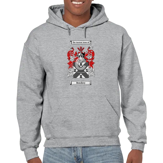 Bowdrey Grey Unisex Coat of Arms Hooded Sweatshirt