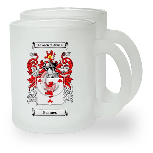 Beames Pair of Frosted Glass Mugs