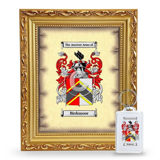 Birdsmoor Framed Coat of Arms and Keychain - Gold