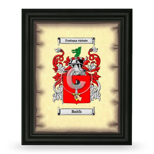 Baith Coat of Arms Framed - Black