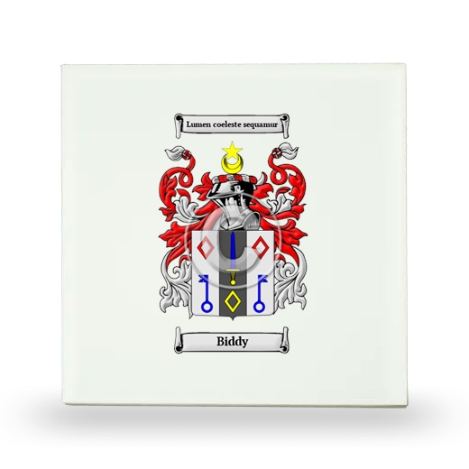 Biddy Small Ceramic Tile with Coat of Arms