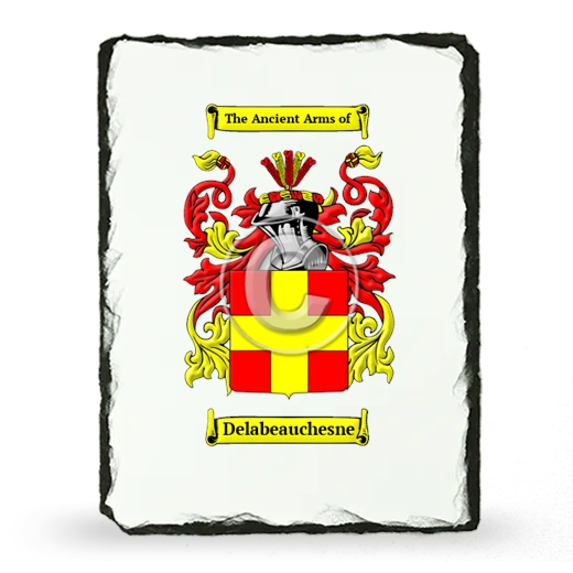 Delabeauchesne Coat of Arms Slate