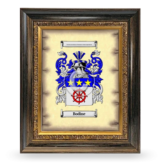 Bodine Coat of Arms Framed - Heirloom