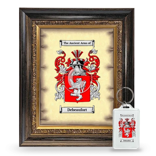 Debeaufort Framed Coat of Arms and Keychain - Heirloom