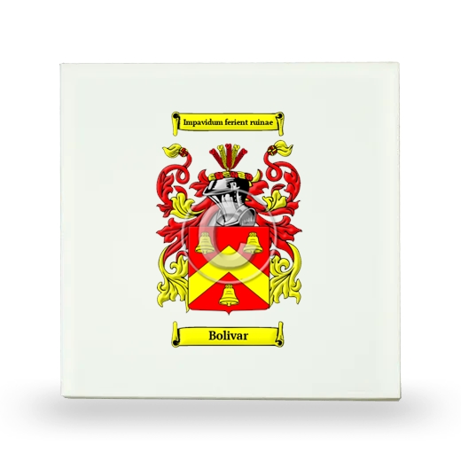 Bolivar Small Ceramic Tile with Coat of Arms