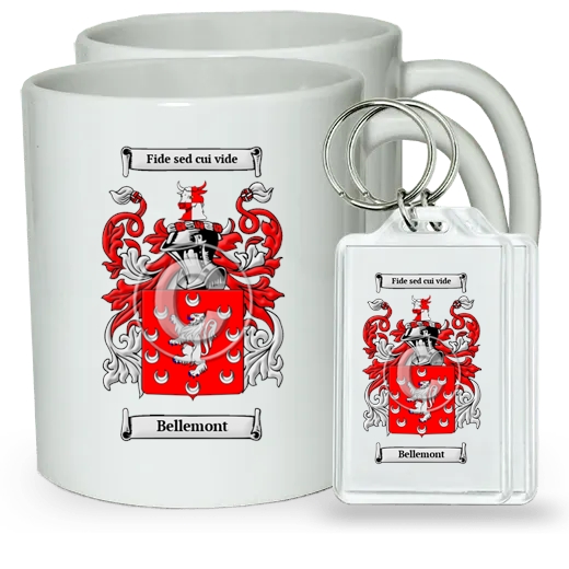 Bellemont Pair of Coffee Mugs and Pair of Keychains