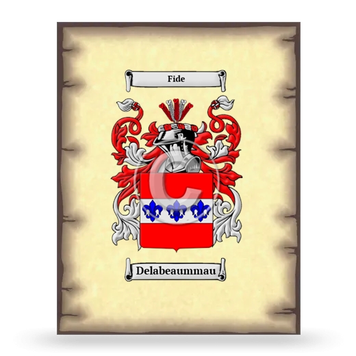 Delabeaummau Coat of Arms Print