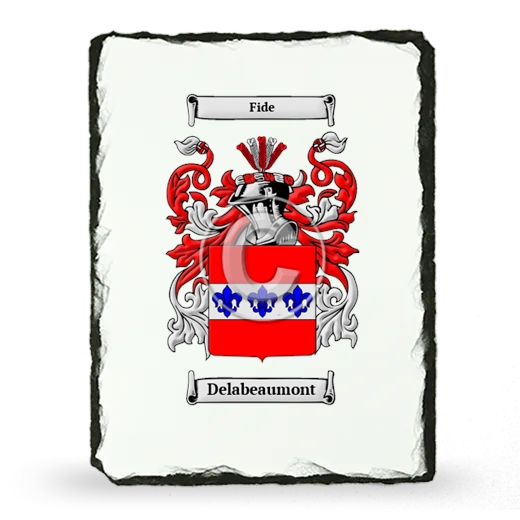 Delabeaumont Coat of Arms Slate