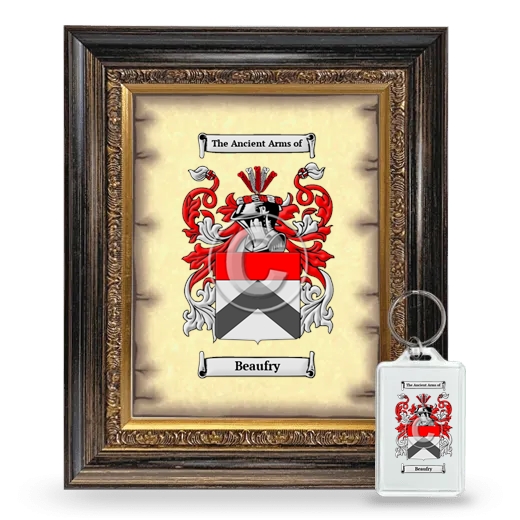 Beaufry Framed Coat of Arms and Keychain - Heirloom