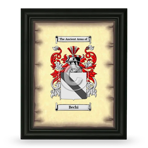 Bechi Coat of Arms Framed - Black