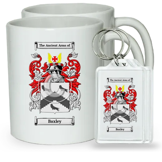 Baxley Pair of Coffee Mugs and Pair of Keychains