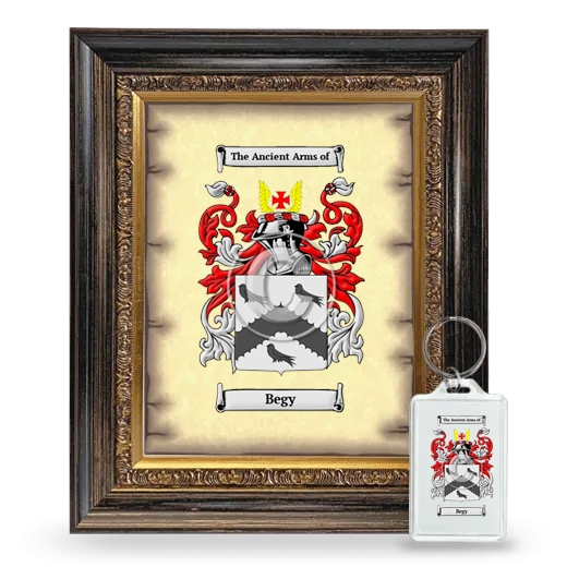 Begy Framed Coat of Arms and Keychain - Heirloom