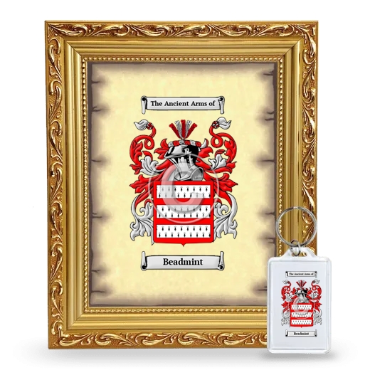 Beadmint Framed Coat of Arms and Keychain - Gold