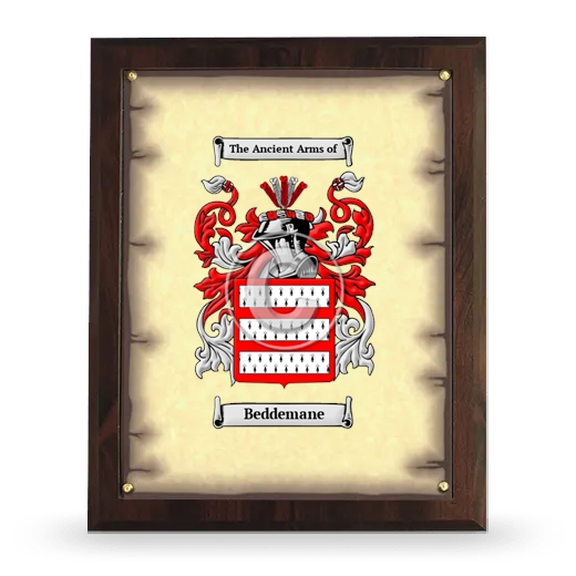 Beddemane Coat of Arms Plaque