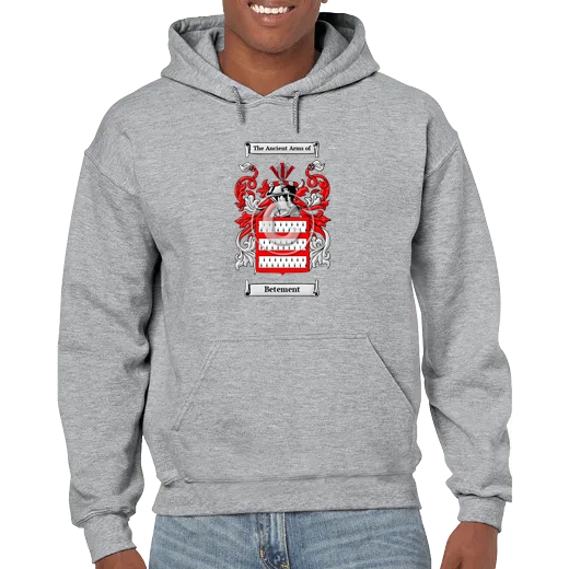 Betement Grey Unisex Coat of Arms Hooded Sweatshirt