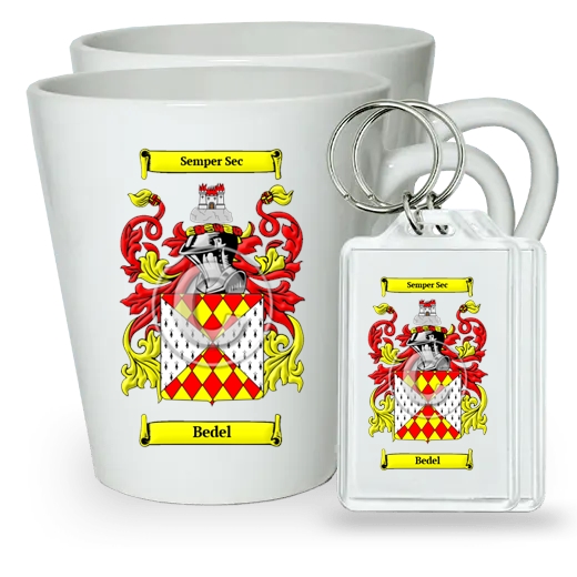 Bedel Pair of Latte Mugs and Pair of Keychains