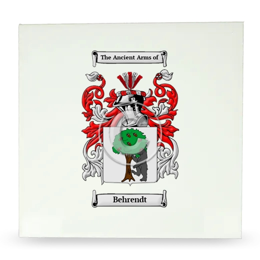 Behrendt Large Ceramic Tile with Coat of Arms