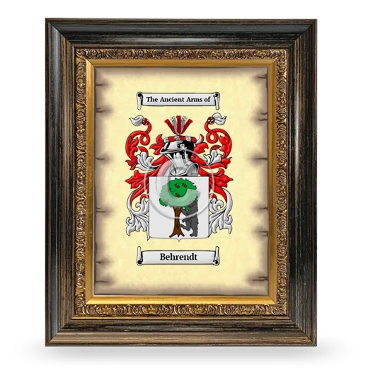 Behrendt Coat of Arms Framed - Heirloom