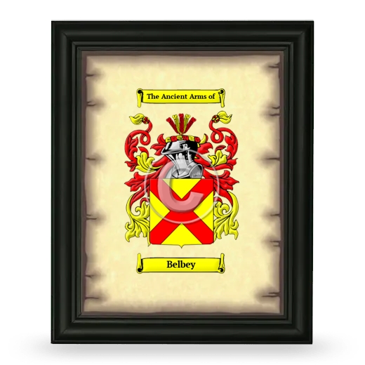 Belbey Coat of Arms Framed - Black