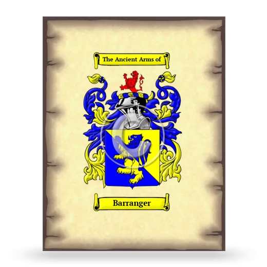 Barranger Coat of Arms Print