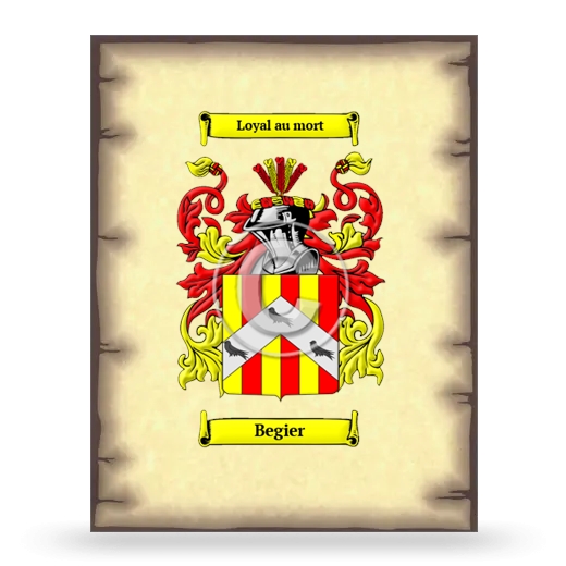 Begier Coat of Arms Print
