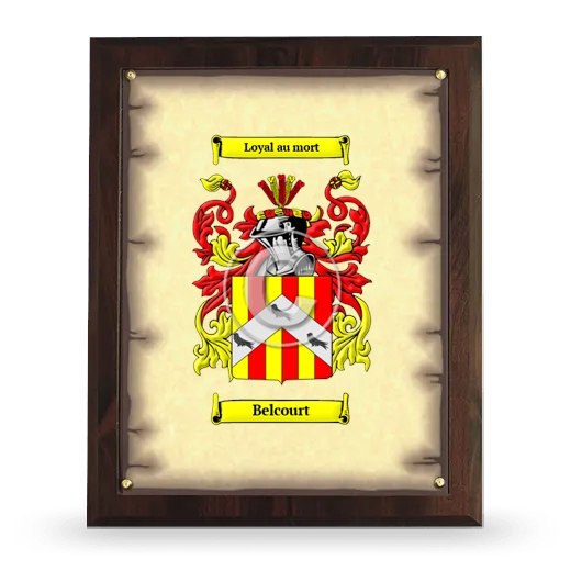 Belcourt Coat of Arms Plaque