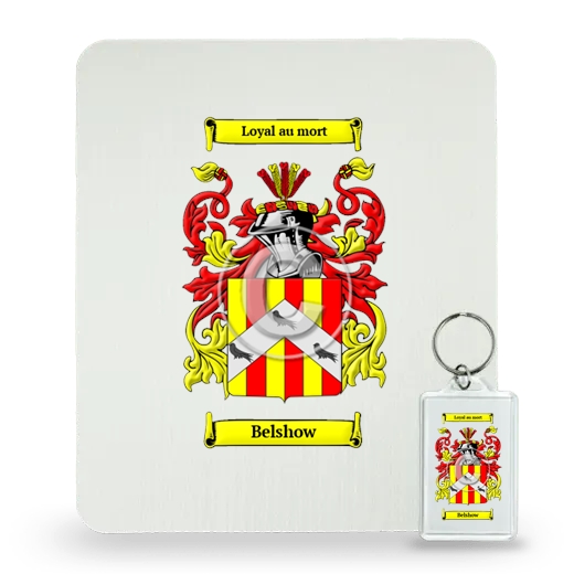 Belshow Mouse Pad and Keychain Combo Package