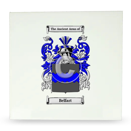 Belfart Large Ceramic Tile with Coat of Arms