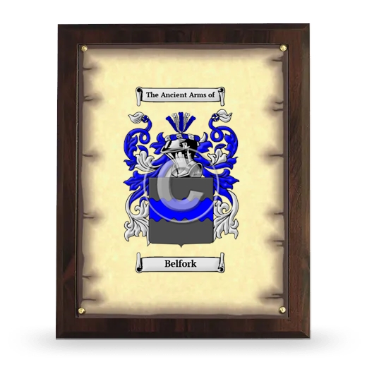 Belfork Coat of Arms Plaque