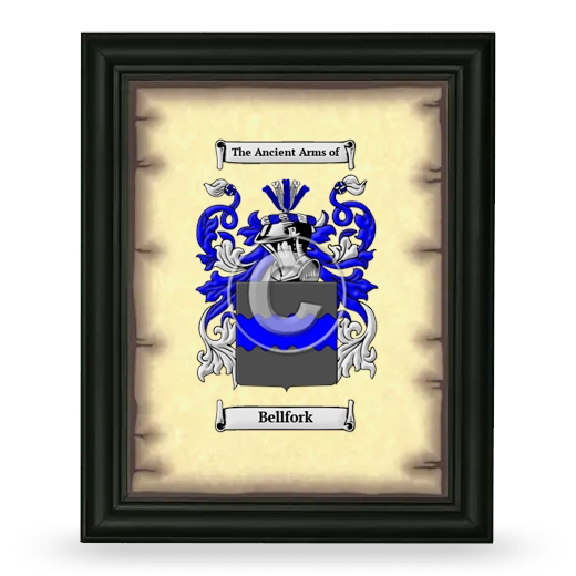 Bellfork Coat of Arms Framed - Black