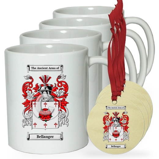 Bellanger Set of 4 Classic Mugs and Ornaments