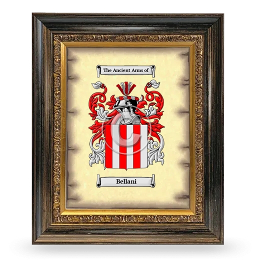 Bellani Coat of Arms Framed - Heirloom